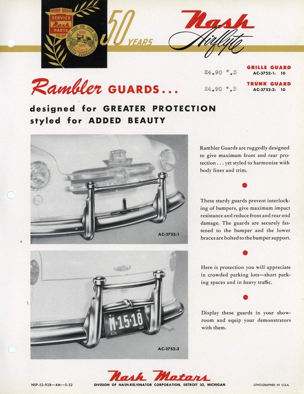 1952 Nash Accessories Booklet Page 21